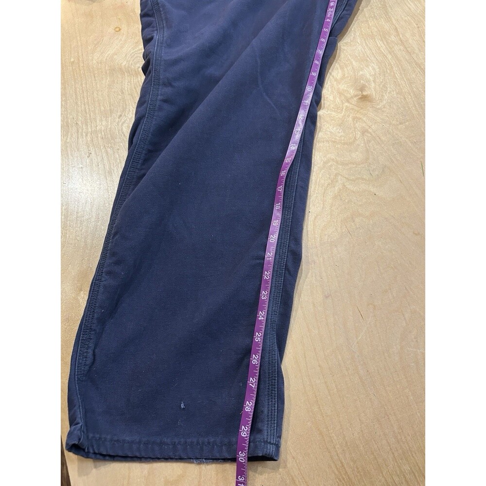 Carhartt FR Flame Resistant Pants Mens 40 X30 Blue Canvas Cat 2 Carpenter Pants - Picture 5 of 9